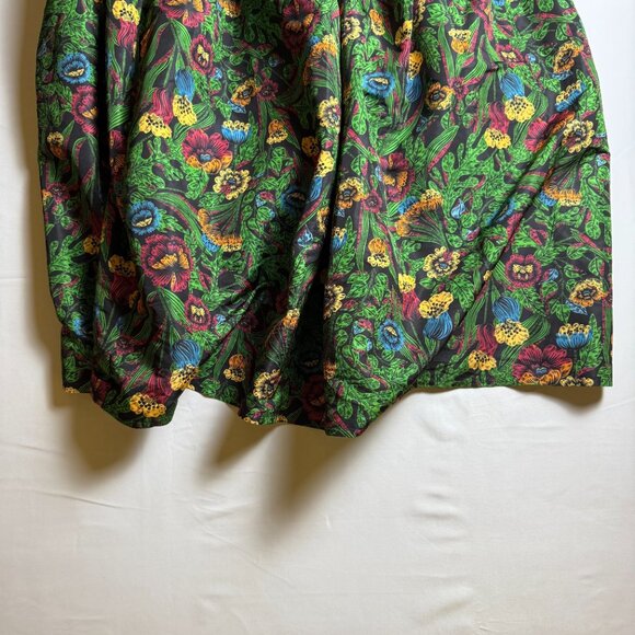 L Double J | Size M | Boom Green Floral Floor Length Gown w/ Pockets | ($1,150) - Picture 7 of 11